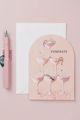 Sister Paper Co. Champagne Congratulations Card