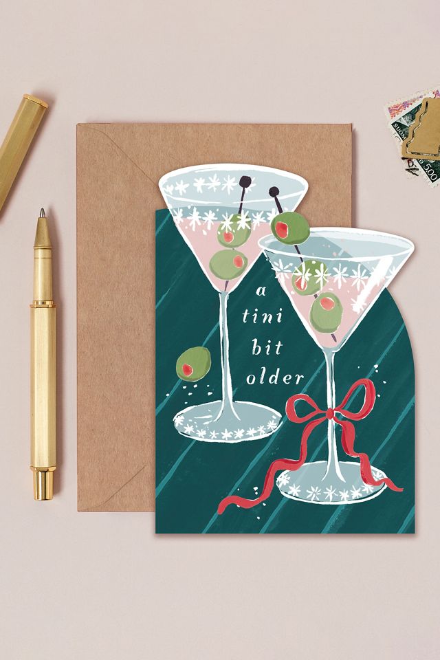 Biglietto di Compleanno Sister Paper Co. Tini Bit Older Martini #1