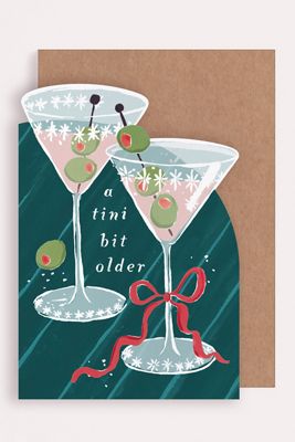 Biglietto di Compleanno Sister Paper Co. Tini Bit Older Martini