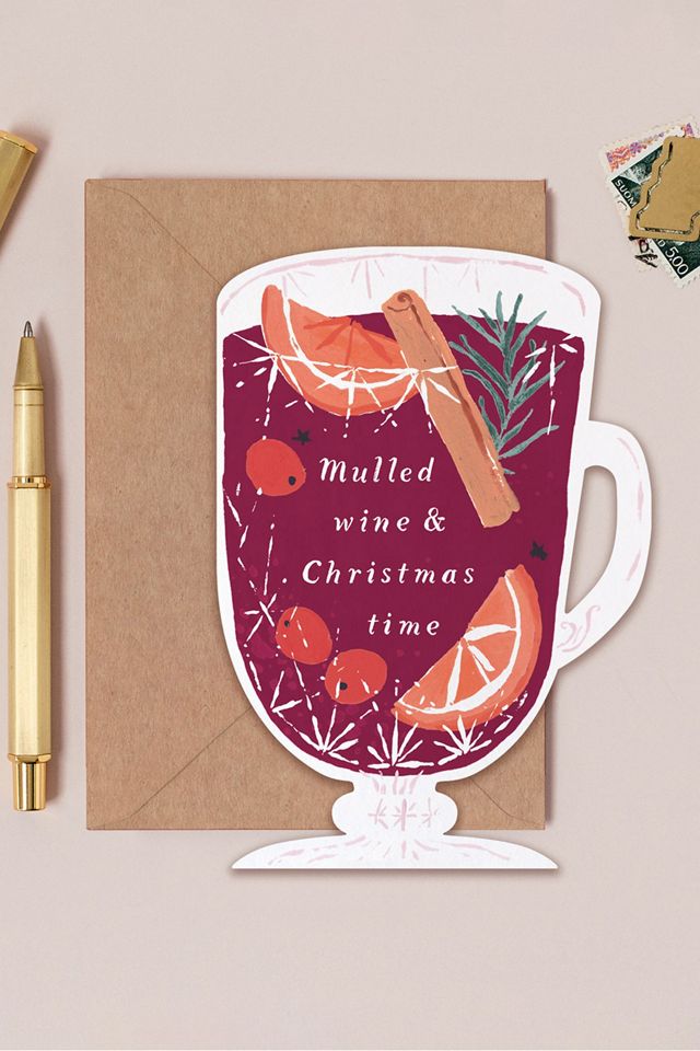 Tarjeta de Navidad de Vino Caliente de Sister Paper Co. #1