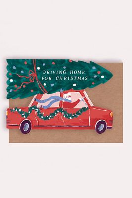 Sister Paper Co. Weihnachtskarte Fahrt nach Hause zu Weihnachten