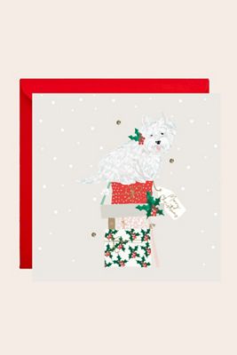 Tarjeta de Navidad Westie de Lottie Simpson