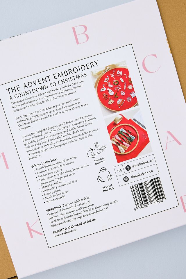 Kit de broderie Calendrier de l'Avent 24 jours MakeBox & Co. #2