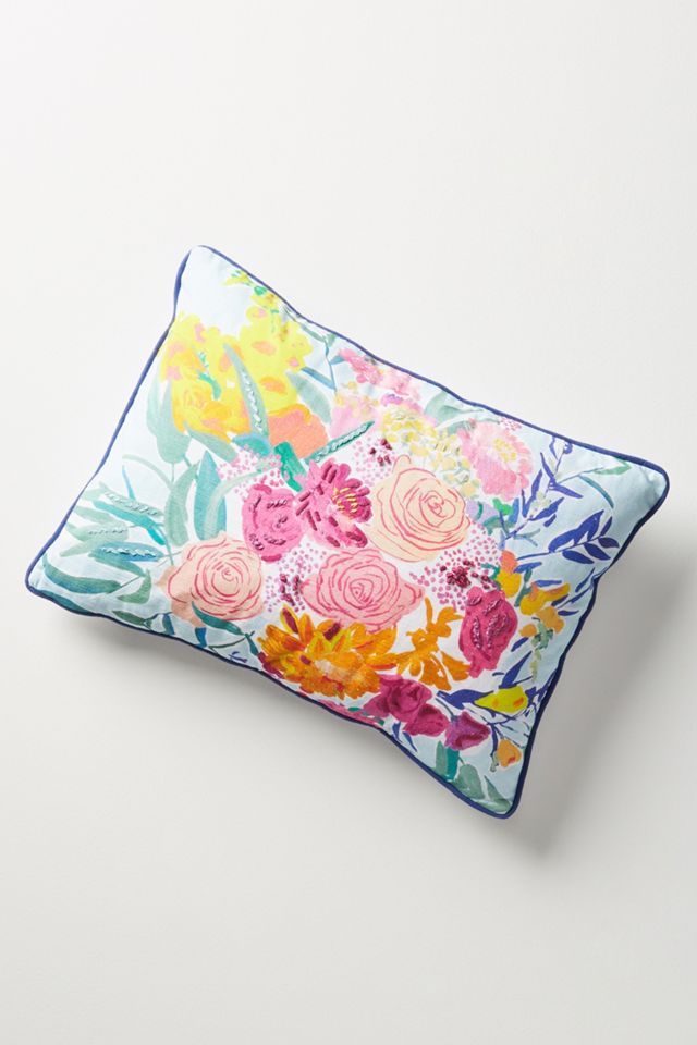 Paint + Petals Pillow #1