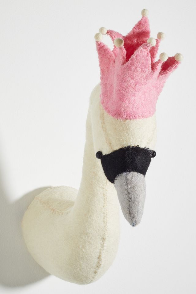 Organic-Wool Swan Head Wall Decor #1