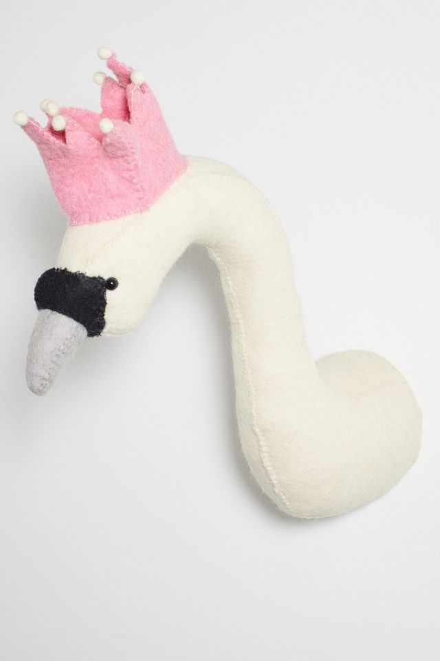 Organic-Wool Swan Head Wall Decor #2
