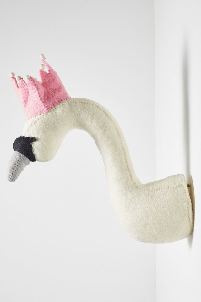 Organic-Wool Swan Head Wall Decor #3