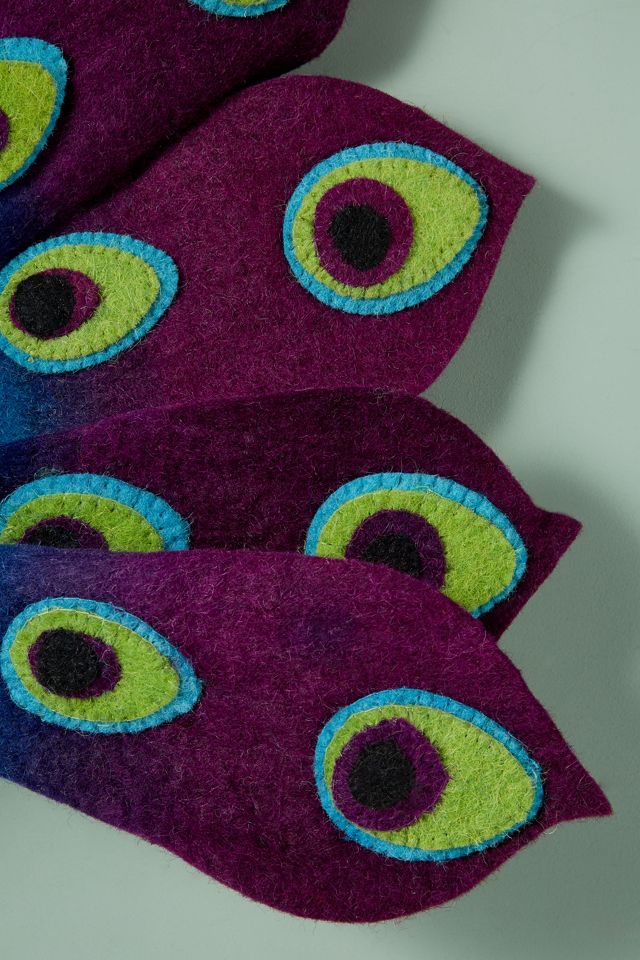 Felted Peacock Wall Mount | Anthropologie UK