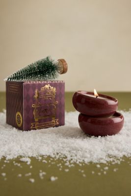 Velas de Té de Abeto Navideño, Juego de 2