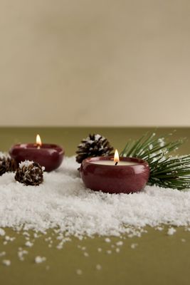Zesty Lemons London Christmas Spruce Tealights, Set of 2