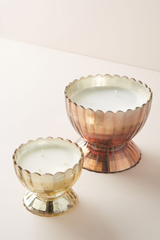 Petaled Glass Candle #1