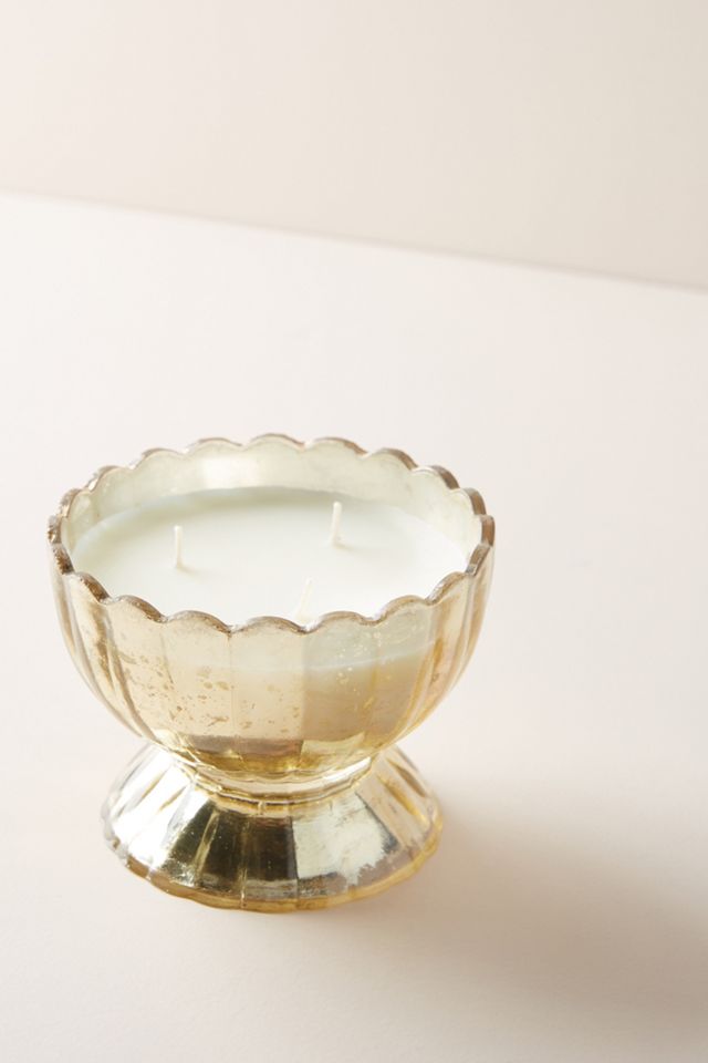 Petaled Glass Candle