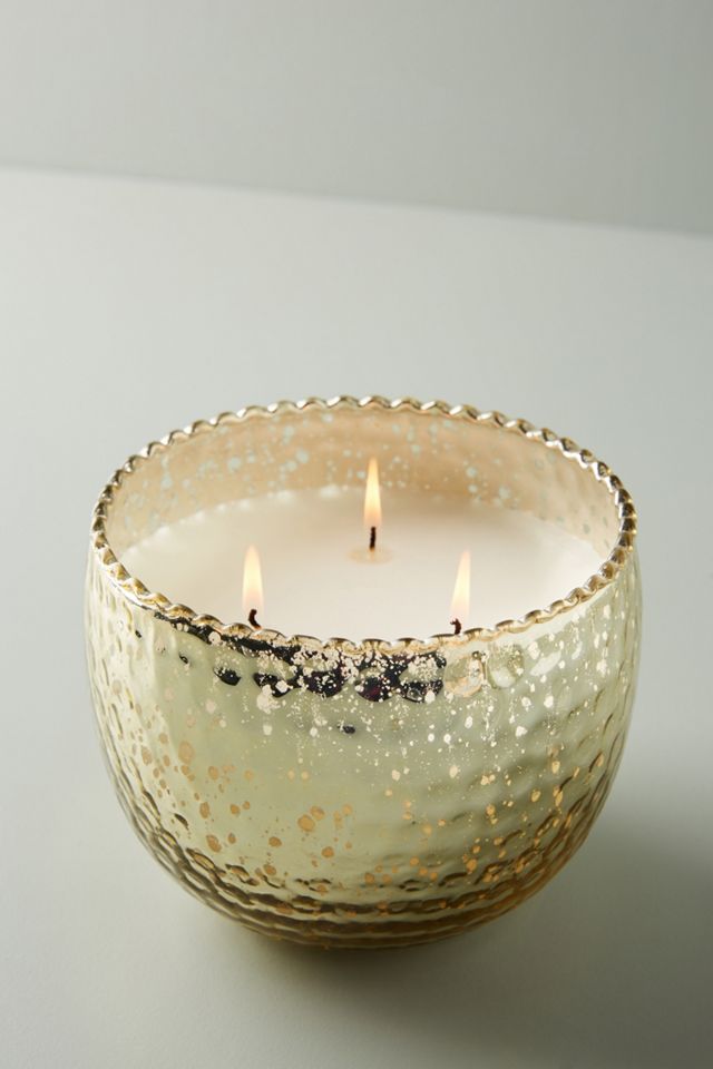 Hammered Mercury Glass Candle #2