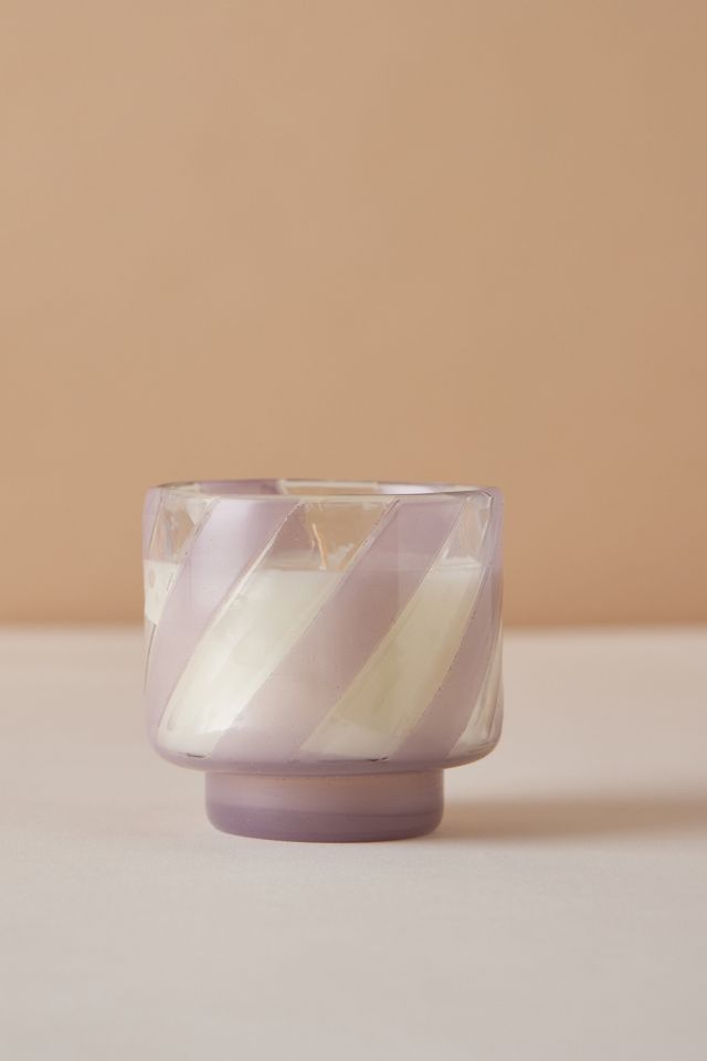 Round Stripe Glass Candle #1