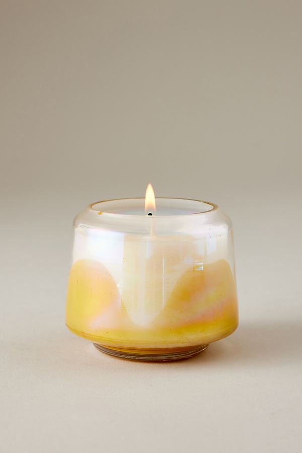 By Anthropologie Fruity White Amber Mandarin Glass Jar Candle