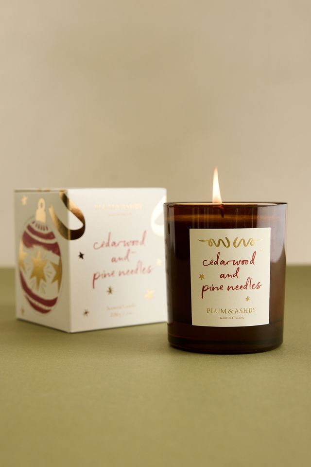 Plum & Ashby Cedarwood & Pine Needles Glass Candle #1