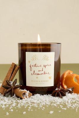 Candela in Vetro Plum & Ashby Spezie Festive e Clementina