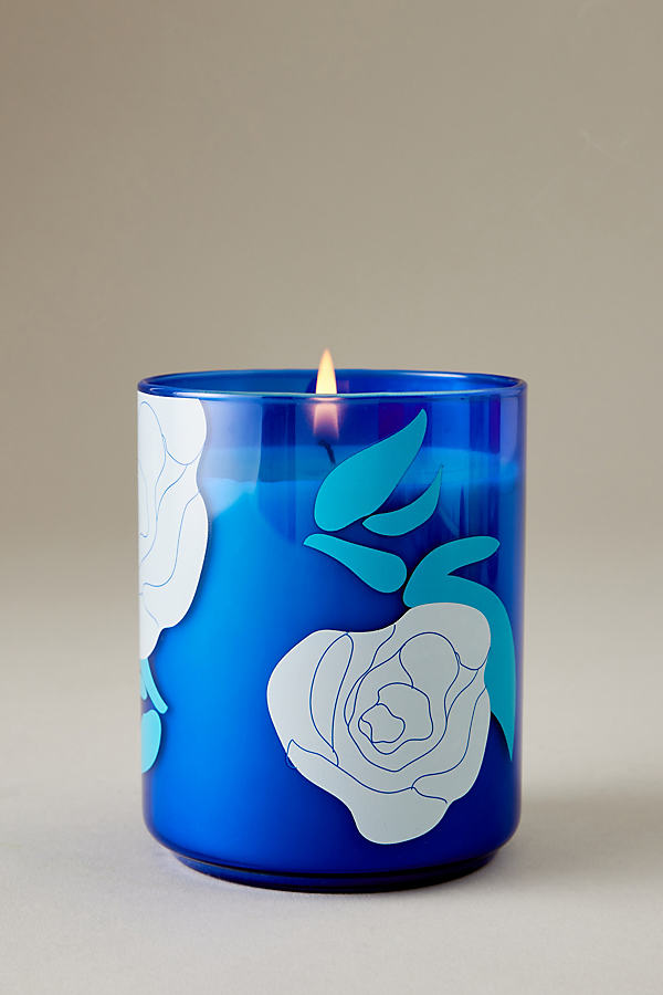 Neon Floral Jasmine Vetiver Glass Candle