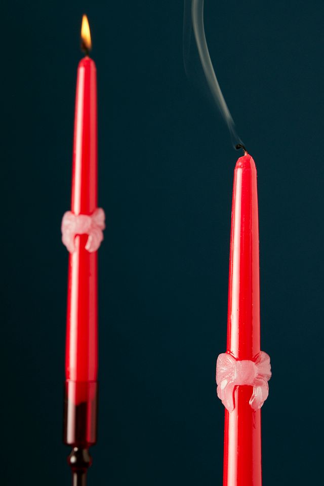 Anna + Nina Bow Taper Candles, Set of 2 #1