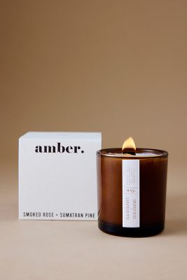wxy. Amber. Smoked Rose & Sumatran Pine Glass Candle