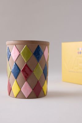 Maegen Marigold Clove Harlequin Ceramic Candle