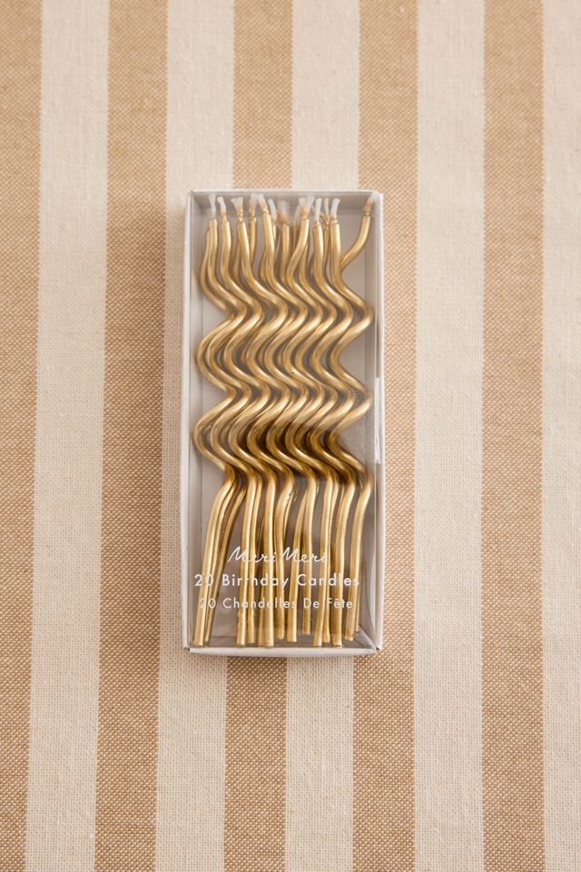 Bougies dorées en spirale Meri Meri, paquet de 20 #2
