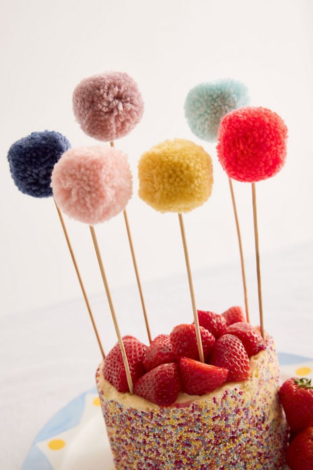 Décoration de gâteau à pompons Meri Meri, paquet de 6 #1