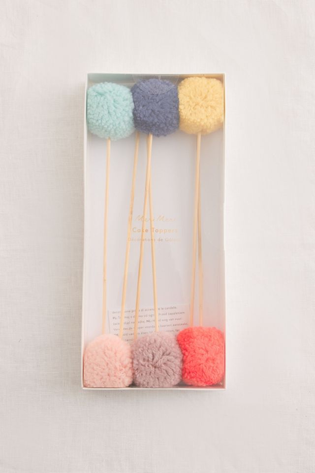 Décoration de gâteau à pompons Meri Meri, paquet de 6 #2