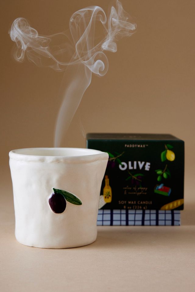 Paddywax Bistro Olive Keramik Kerze #1