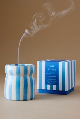Paddywax Cabana Lost at Sea Gestreifte Keramik Kerze