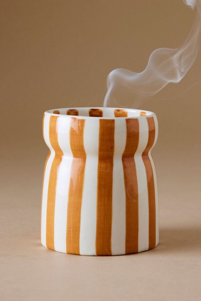 Bougie en céramique rayée Paddywax Cabana Sienna Sunset #1