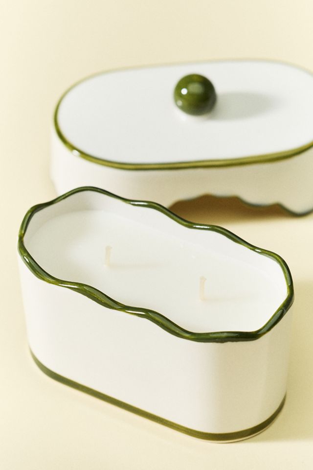 Paddywax Cherie Smoked Pistachio Ceramic Candle with Lid #1