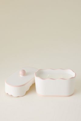 Candela in Ceramica Paddywax Cherie Yuzu Woods con Coperchio