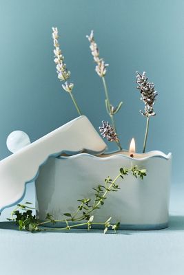 Paddywax Cherie Lavender Thyme Ceramic Candle with Lid