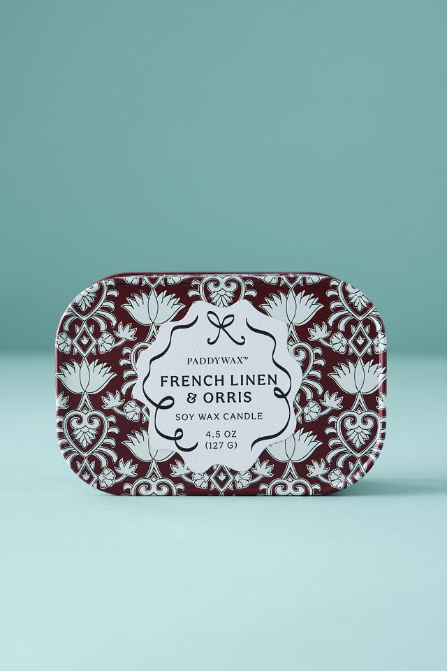Paddywax Cherie French Linen & Orris Tin Candle #1