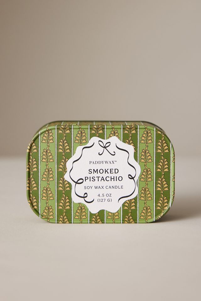 Paddywax Cherie Smoked Pistachio Tin Candle #1