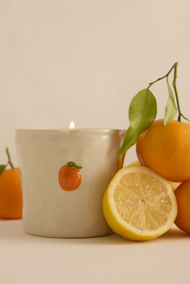Paddywax Bistro Citrus Spritz Ceramic Candle In Orange