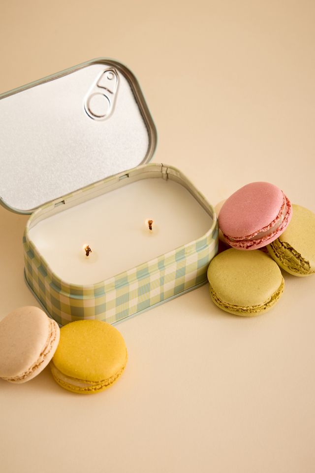 Paddywax Bistro Amber & Pistachio Macaron Printed Tin Candle #1