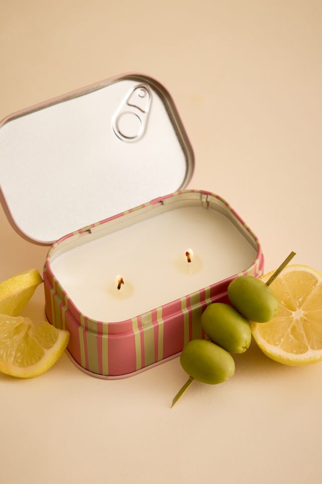 Paddywax Bistro Lemon & Violet Martini Printed Tin Candle #1