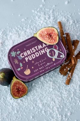 Paddywax Bistro Christmas Pudding Printed Tin Candle