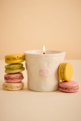 Paddywax Bistro Amber & Pistachio Macaron Ceramic Candle