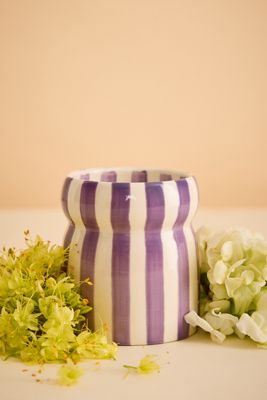Paddywax Cabana Waikiki Waters Striped Ceramic Candle