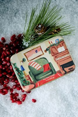 Paddywax Pomegranate Spruce Christmas Tin Candle