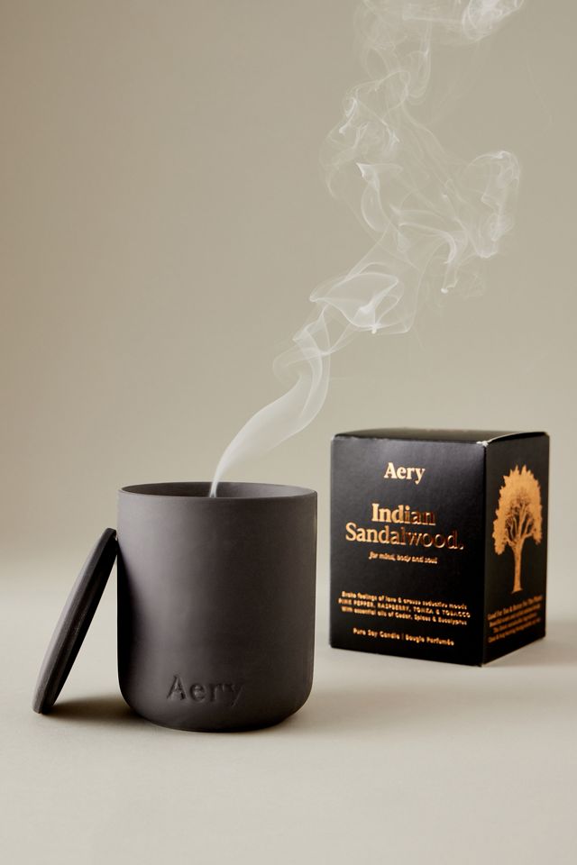 Bougie dans un contenant en argile Aery Indian Sandalwood #1