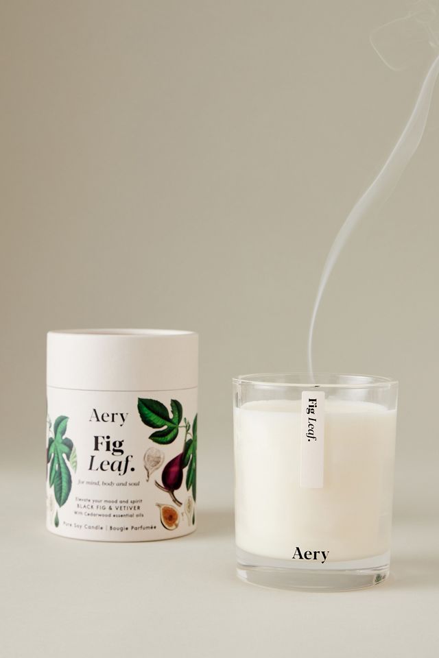 Aery Fig Leaf Glass Candle #1