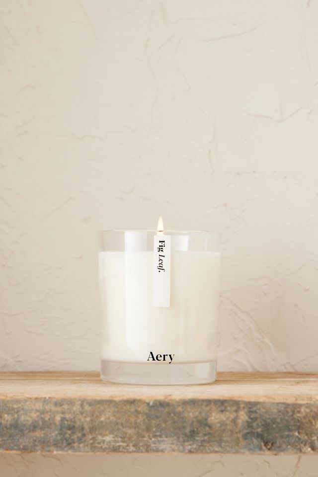 Aery Fig Leaf Glass Candle #3