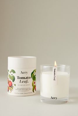 Aery Tomato Leaf Glass Candle