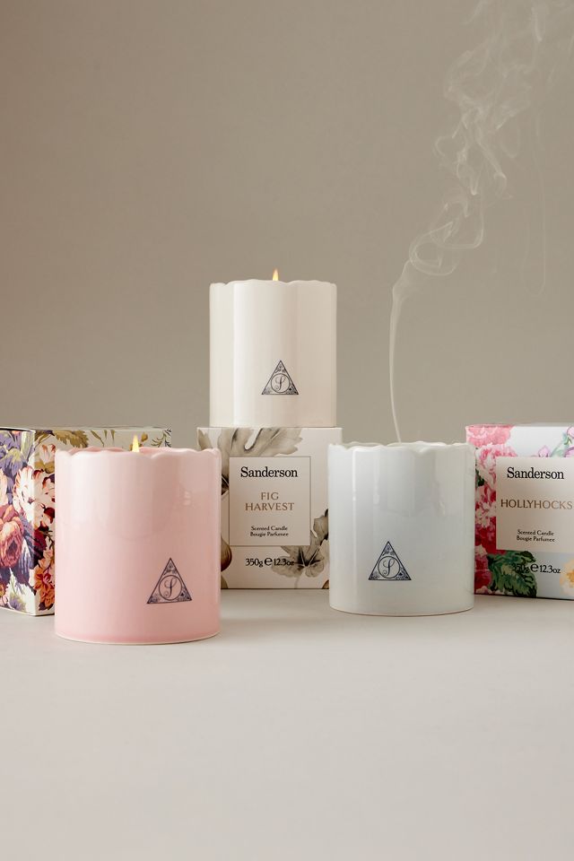 Bougie dans un bocal en céramique, parfum boisé Stapleton Park Sanderson Anthropologie FR