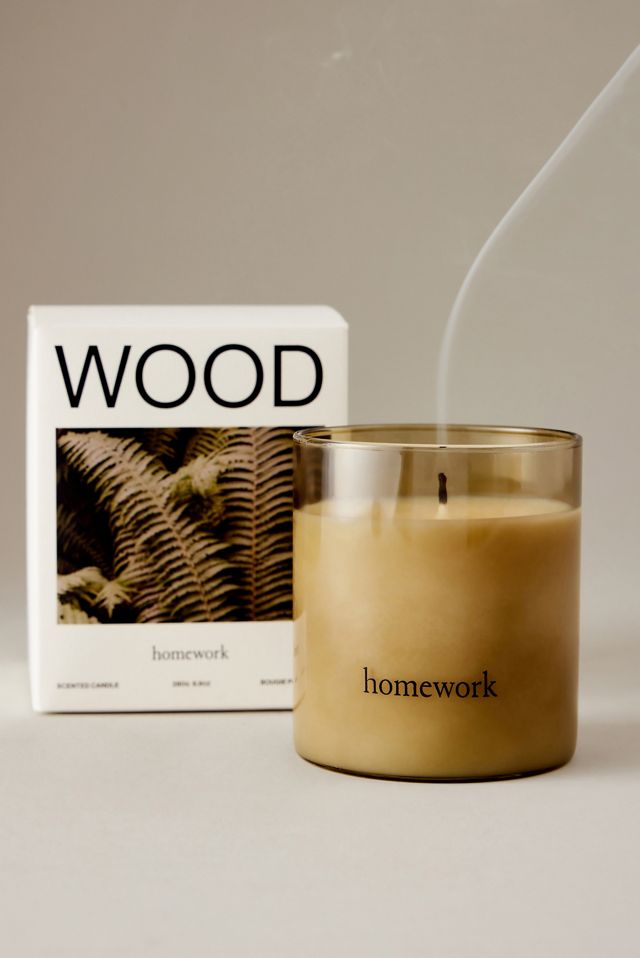 Homework Wood Glass Candle, Large | Anthropologie UK