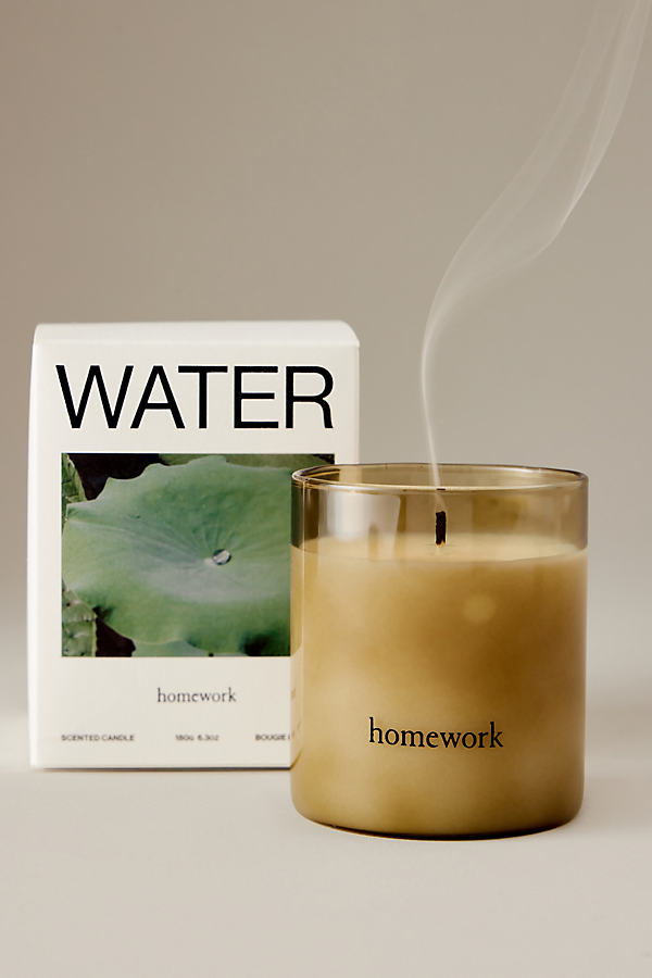 Homework Water Glass Candle